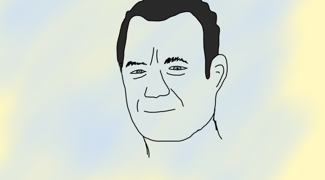 Tom Hanks Line Drawing